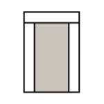 Single Door Double Sidelites with Rectangular Transom