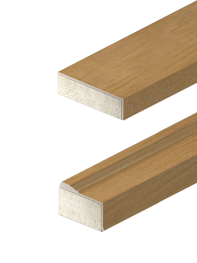 Brickmold with Woodgrain Fiberglass Cladding