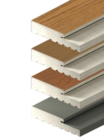 Composite Jambs with Woodgrain Fiberglass Cladding