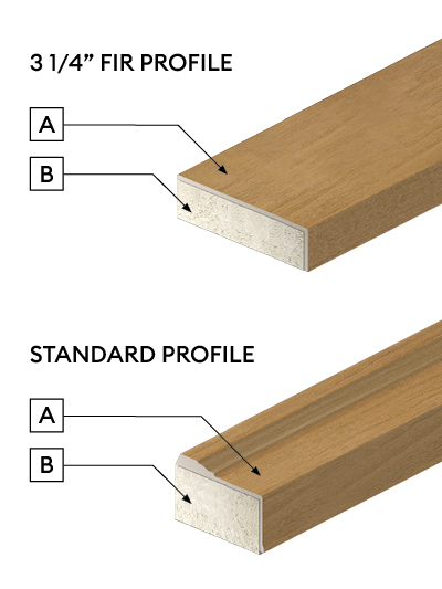Brickmold with Woodgrain Fiberglass Cladding